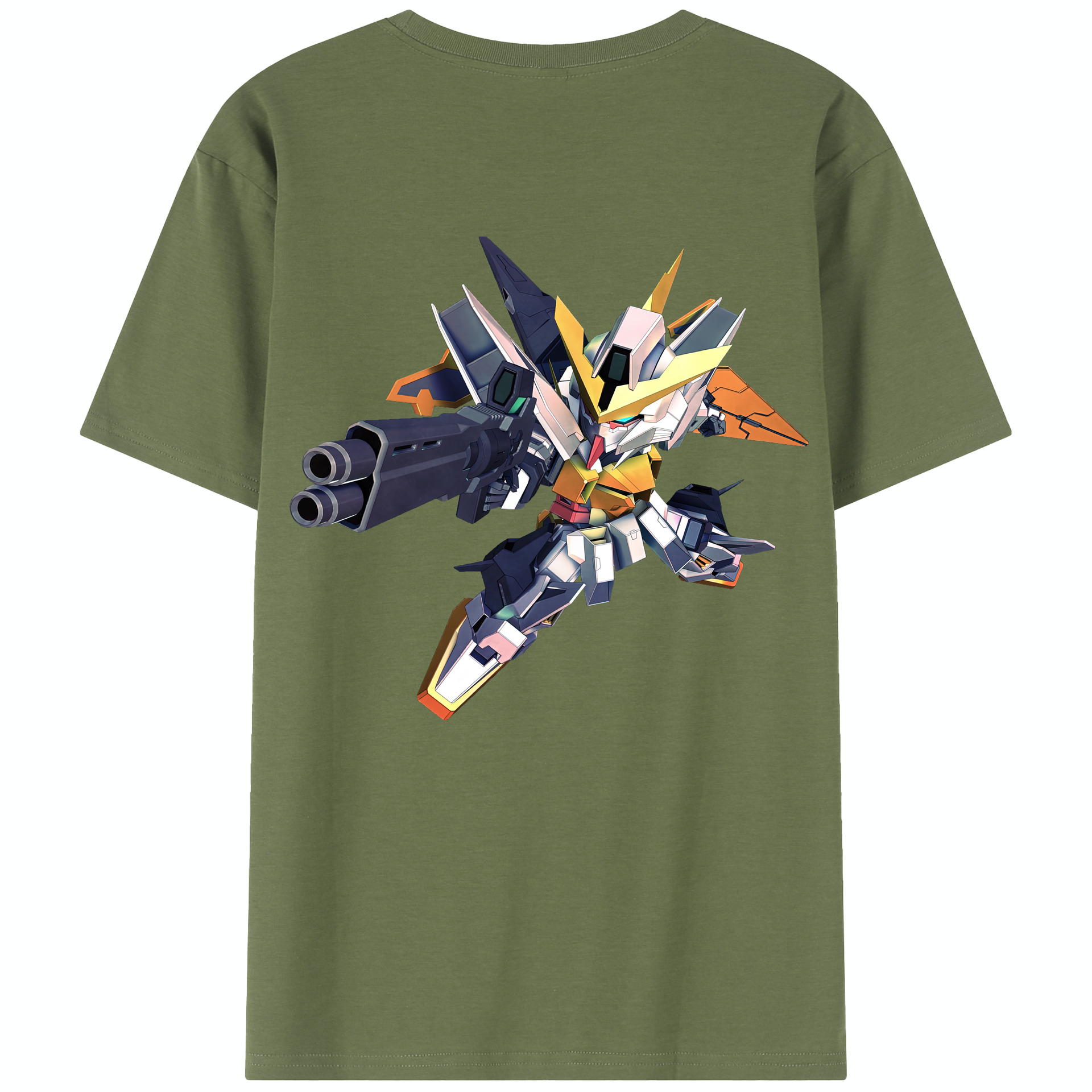 （画像用） 機動戦士ガンダム Mobile Suit Gundam 綿100％半袖Tシャツ（背面プリント）